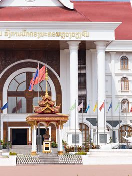 Entrance to the office of the governor of Vientiane, Laos.