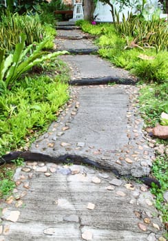 stone walkway in the park