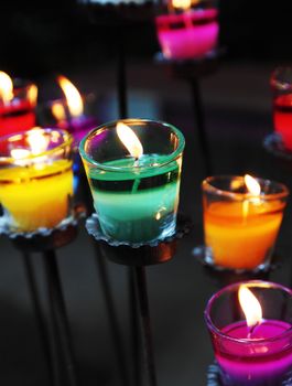 colorful of aromatic candle