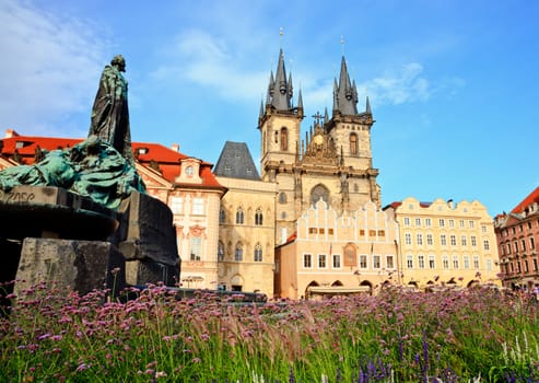 the church of our lady before tyn, old town square, prague, czech republic