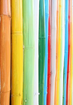 colorful of bamboo wall texture background