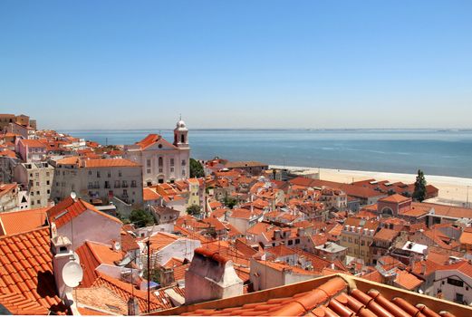 Beautiful vivid view of Lisbon, Portugal