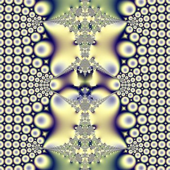 Bright and funky original fractal design, abstract art, baubles