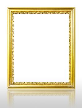 golden picture frame with shadow