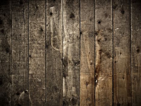Vintage wooden wall background with vignette