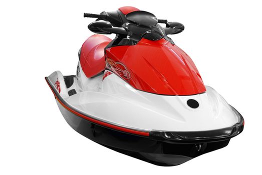 Fast jet ski isolated on white
