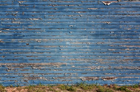 Worn Blue Exterior Wall Background or Backdrop.5