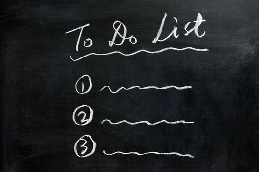 Chalkboard drawing - concept of To Do List