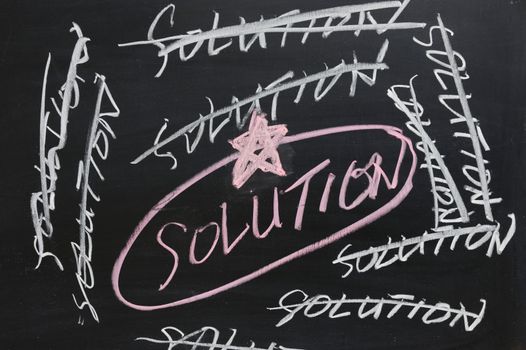 Chalkboard drawing - Finding the best solution
