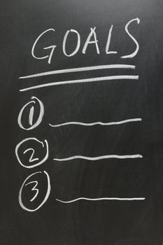 Chalkboard drawing - Goals list concept