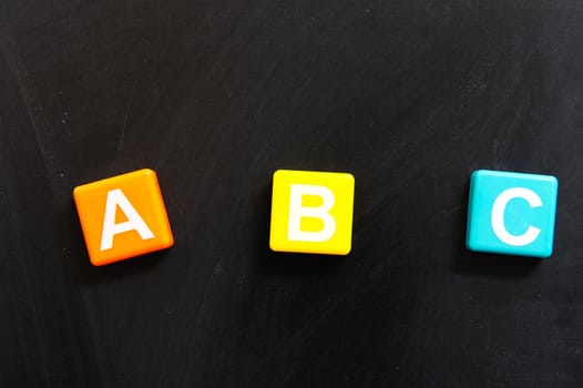 ABC letters on the chalkboard