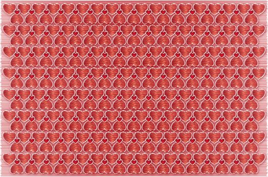 background with cartoon hearts on a red background sketch