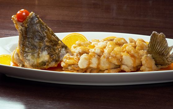 chinese cuisine .baked perch.rockfish