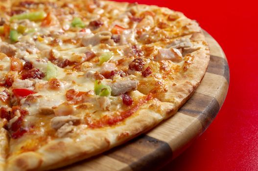 Pizza butcher shop. italian kitchen. Studio