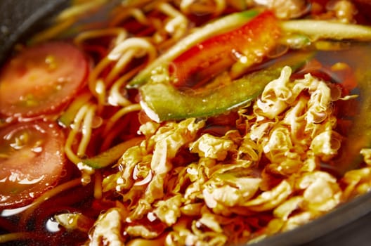 Chinese meat soup with vegetables.chinese cuisine