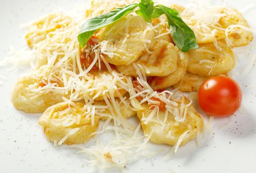 Dumplings with Potato .closeup