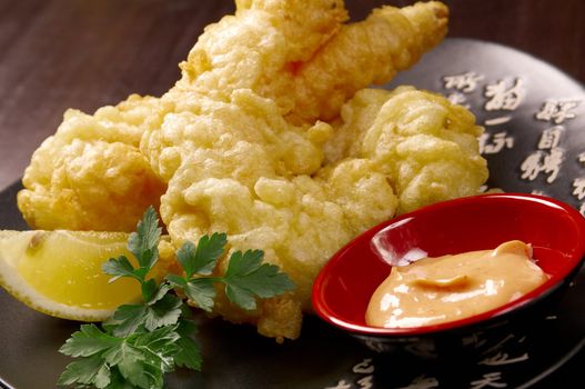 prawn Ebi tempura bowl, japanese food