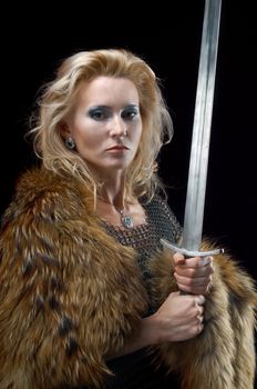 Valkyrie.Viking girl with sword