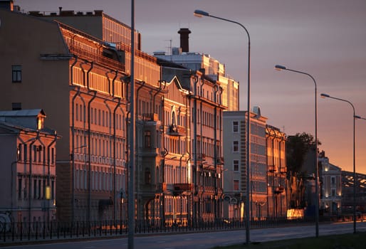 Saint Petersburg  view of the house in the morning