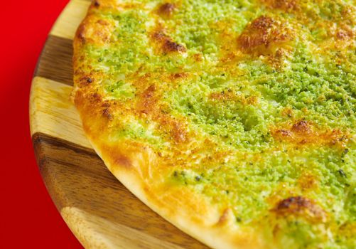 Pizza focaccia and italian kitchen. Studio
