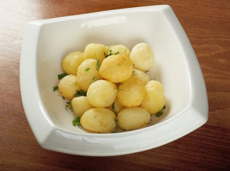 Roast potatoes.closeup