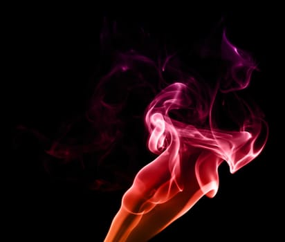 Red Purple Fire like Abstract Smoke Photo on black background