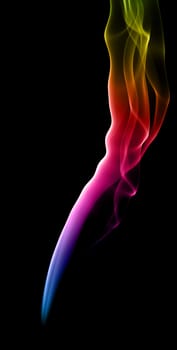 Colorful Abstract Smoke on Black Background