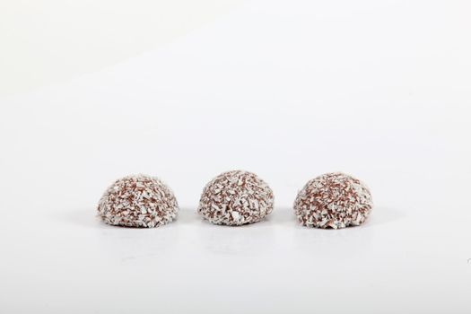 Coconut covered chocolate candy