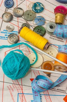 Sewing on the background pattern