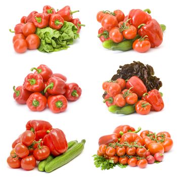 fresh vegetables - collage