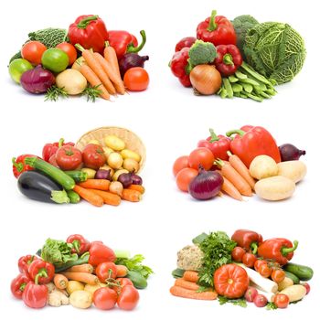 fresh vegetables - collage