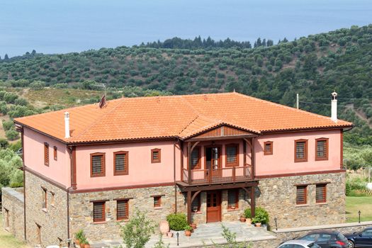 old house Sithonia Greece summer vacation scene