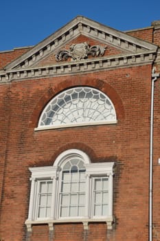 Georgian white windows with bricks