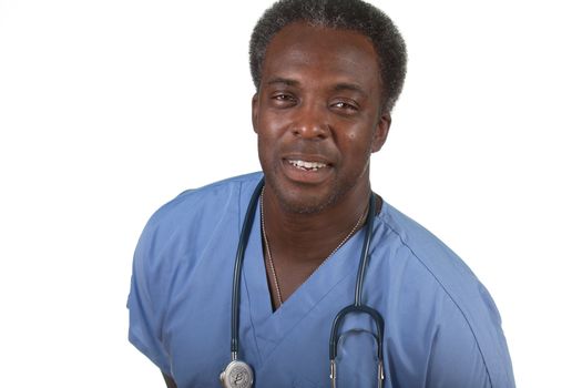 black african american male nurse doctor