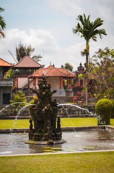 Fountain near main gate to Pura Taman Ayun, Mengwi, Bali, Indonesia