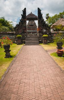 Main gate to Pura Taman Ayun - hindu temple near Mengwi, Bali, Indonesia