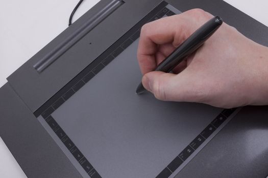 Graphic tablet and hand