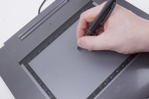 Graphic tablet and hand