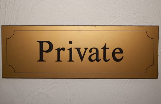 private sign