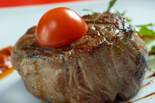 Grilled beef .Shallow depth-of-field.