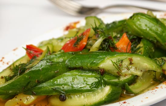 Healthy vegetable salad.closeup