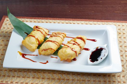Traditional Japanese dessert fruit.closeup