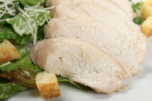 Italian cuisine.healthy salad  chicken.closeup