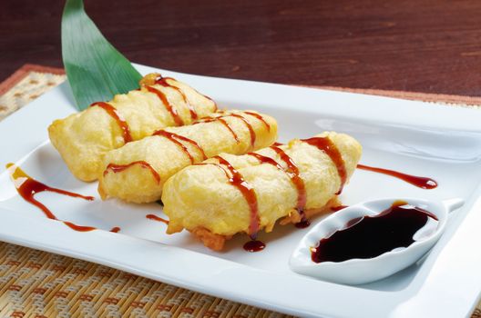 Traditional Japanese dessert fruit.closeup