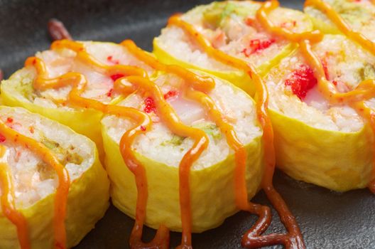Japanese fried tempura  sushi  .traditional japanese food