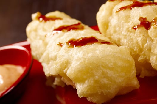  roll spring.traditional japanese food.