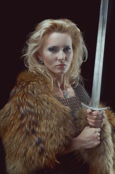 Valkyrie.Viking girl with sword