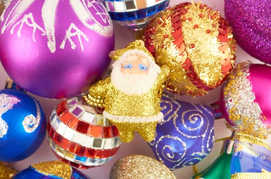 Hill colorful ornaments for New Year holiday