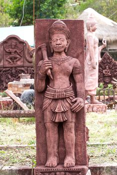 The art of Asian statue style in Hinduism doctrine isolated on white background