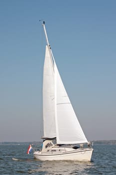 Sailing on the IJsselmeer in the Netherlands